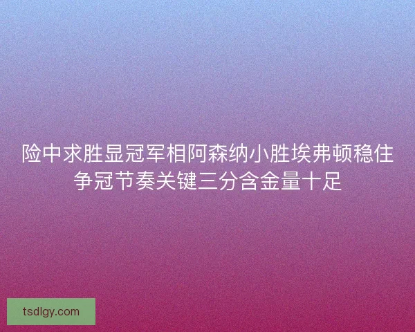 险中求胜显冠军相阿森纳小胜埃弗顿稳住争冠节奏关键三分含金量十足